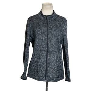 G.H. Bass & Co heathered gray knit jacket size XL